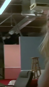 Purple Glitter Dildo Slides in - Tattooed Redhead Works It Into the Blonde on the Green Couch
