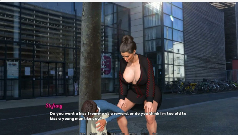 XXX Games Bunk: 完美的家庭主妇 - 游戏玩法 - 角色扮演 - 妻子向科莱格暴露自己 - 向老人和丈夫撸管她的屁股