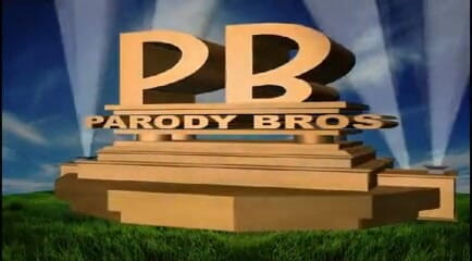 Parody Bros: Brunette teen masturbates after sucking dick in parody video