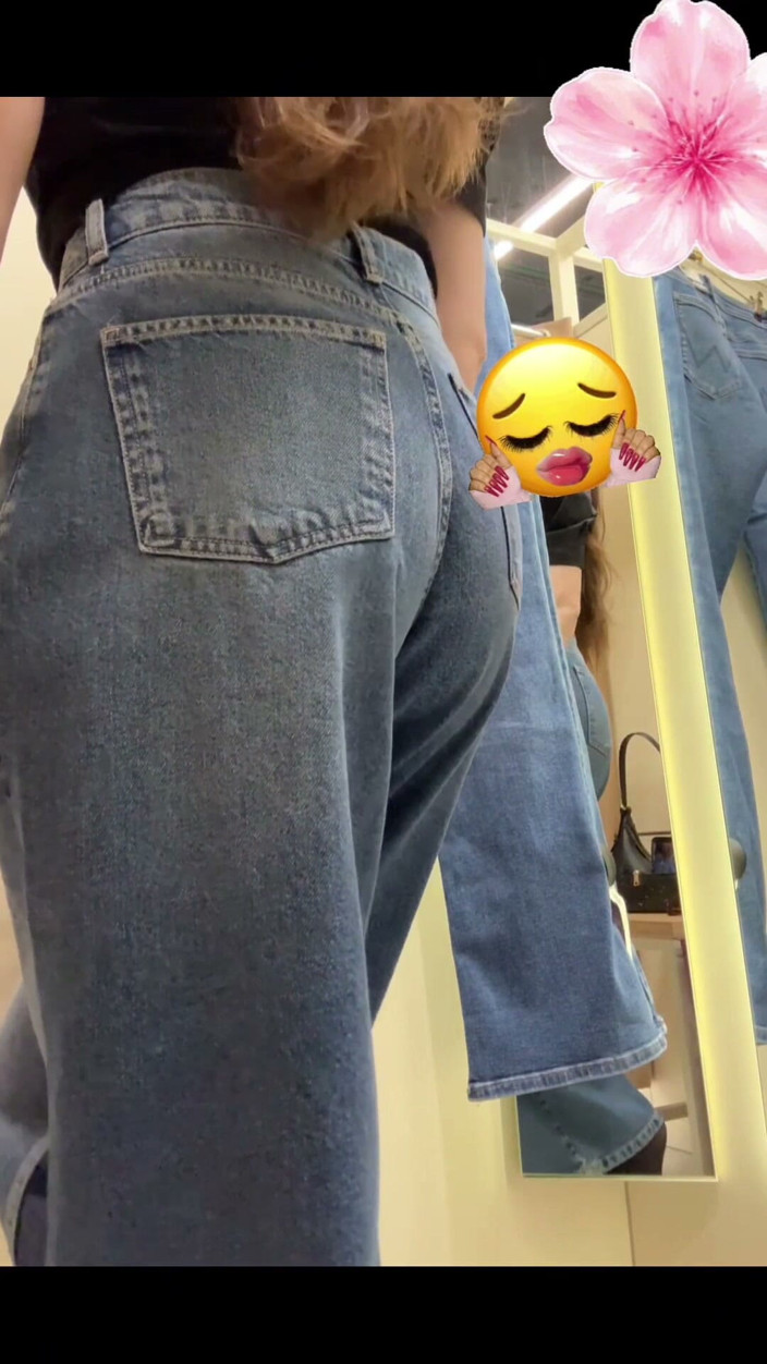 JuliaVeil: Trying on Tight Jeans in Fitting Room - Want to Be...