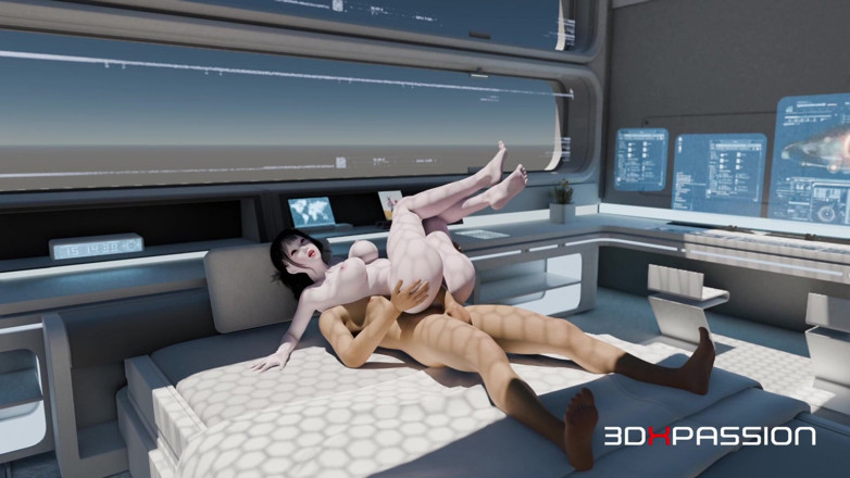 3dxpassion: Cryolab Awakening: Sayuri Gets Wet Reverse Cowgirl, Deep Blowjob &amp; Hard...