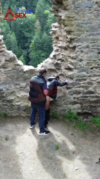 He Fuck My Ass in a Castle, with Visitors Around!