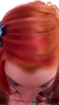핫한 레딩 Katie Kinns POV 딥쓰롯 오럴과 정액 삼키기