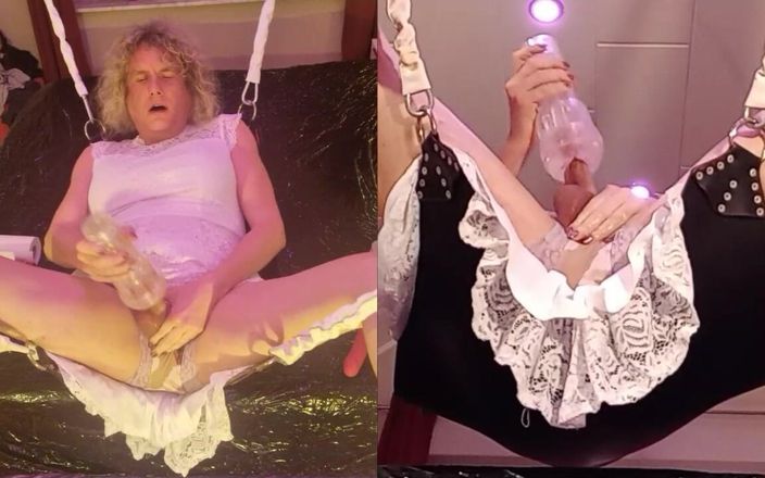 TSLillySophie: TS Lilly Sophie Fleshlight neuken in slinger en klaarkomen