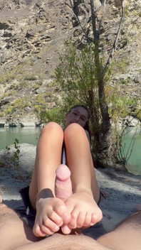 I Took Whoopsy for a Walk Along the River and Decided to Stop so I Could Play with His Cock While Laying in the Sun!
