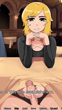 Hazelnut Latte: POV riskantní footjob od Blonde Trans v restauraci - Epizoda 3