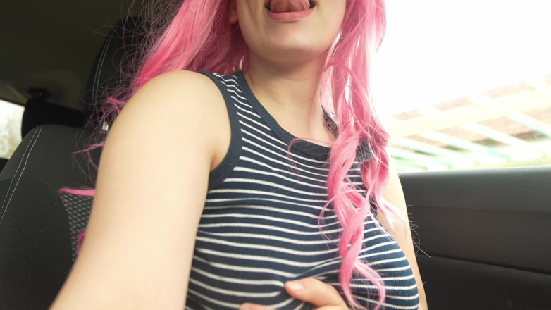 AmayaMori: Stepmom Masturbates in Her Boyfriend S Car Smears Pussy Juices...
