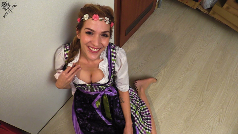 Mary Haze: Dirndl Slut Swallows Your Cum!