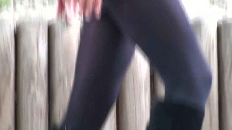 Femdom Austria: High heels trampling practice outdoors