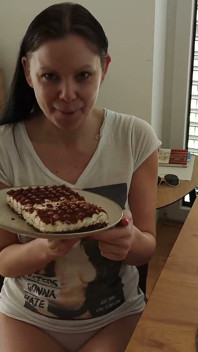 Ass crushing of Sacher Cake!