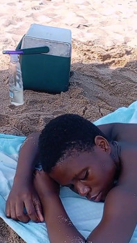 18 Year Old Ebony Getting Fucked at the Beach