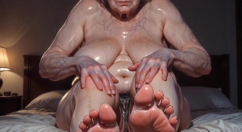 YOUR BEST FANTASY: Old Granny Oiling Her Big Wrinkled Feet - Slow Oily Foot...