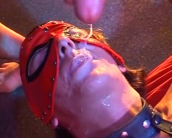 Enjoy German porn: Masked German Slut Gangbanged in the Night Club