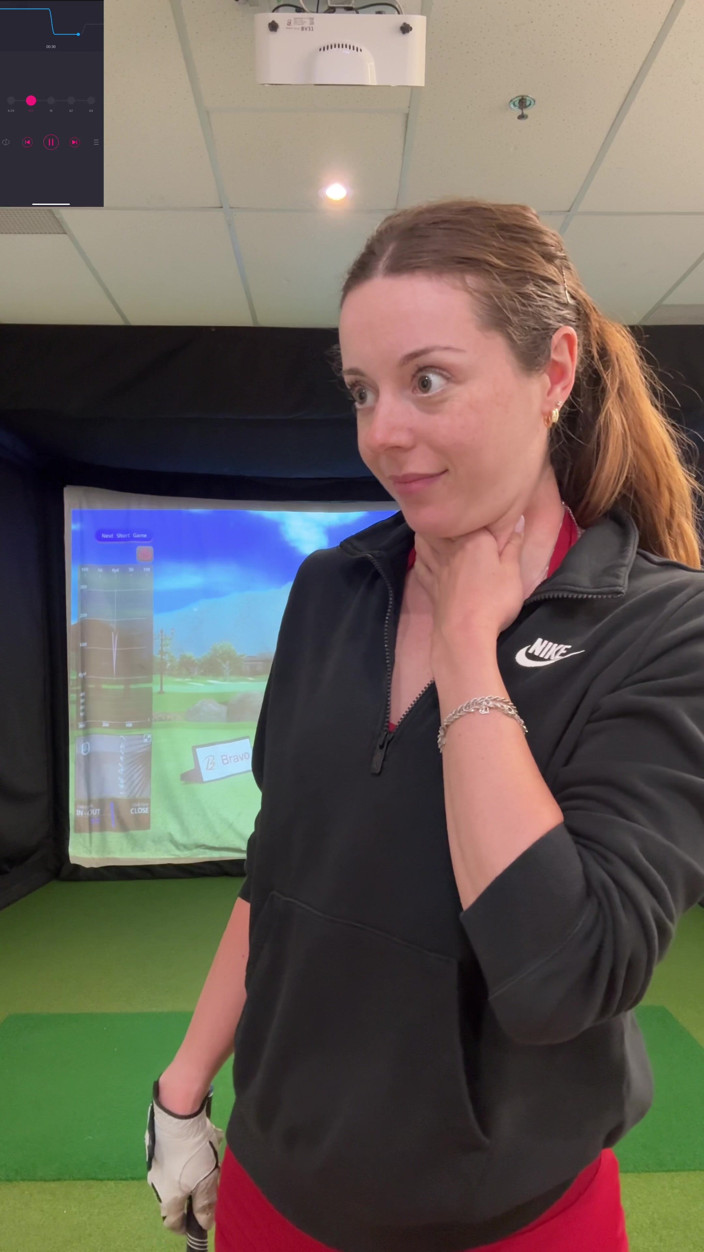 Nadia Foxx: Trying to Golf in a Simulator with My Lush in!...