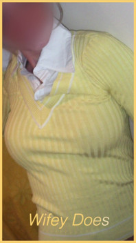 Wifey Looks Perfect in This Yellow Shirt