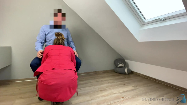 Business Bitch: Secretary cock ride with juicy creampie