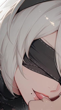 2b Nier: Автоматы, хентай косплей. Доминантная подруга заставляет его подчищать