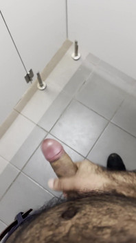 Jerking off in a Public Restroom