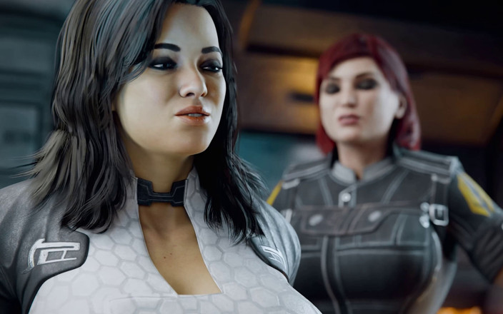 Futanari 3D: Mass Effect 3D: Redhead Futa Femshep Buttjob, Titfuck &amp; Mating Press with...