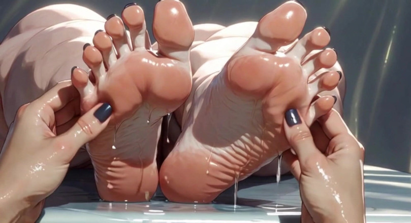 YOUR BEST FANTASY: SSBBW, massage des pieds à l’huile, gros plan - gros pieds et...