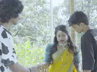 Festa di compleanno di Bhabi con Sasurji e Dono Deborji Ke Sath, sesso hardcore a quattro sum