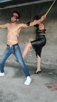 Kicking This Man's Balls Completely Tied up