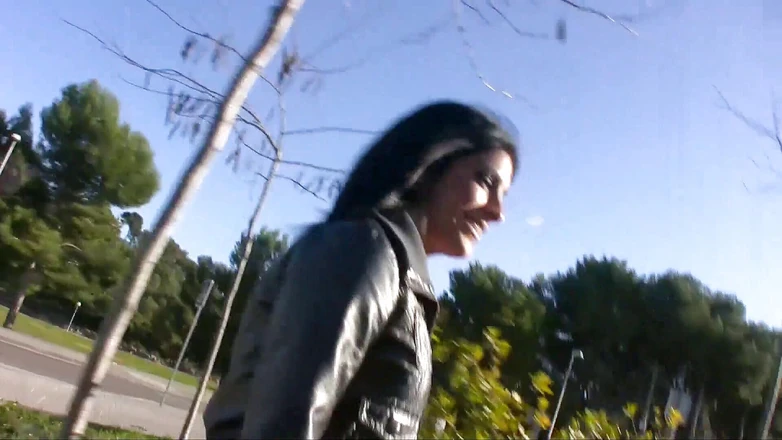Out Sexxx: Young and sexy brunette picked up in a car by...