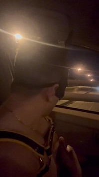 Almost Caught: Leather Muscle God’s Risky Bridge Flex & Stroke