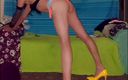 Lizzaal ZZ: Teaser pantat bikini oranye seksi