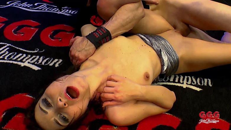 GGG John Thompson Studio: Ggg - Brunette Slut Takes 4 Cocks at Once - Hardcore Blowbang with...