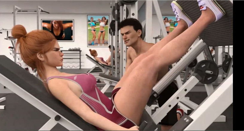 XXX Games Bunk: Area 69 - Herní hra - Roleplay - Lucy - Trénink v tělocvičně, masáž a...
