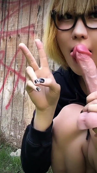 Outdoor Dildo Fuck and Cumshot