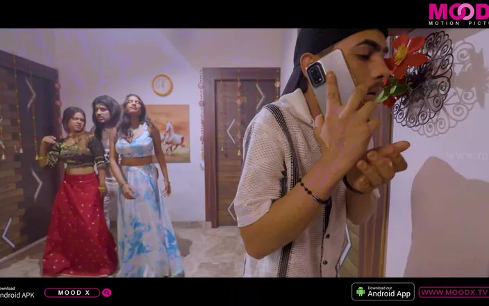Mood X VIP: Indian Musclar Boy Enjoying Threesome Hardcore Sex with His Wife...