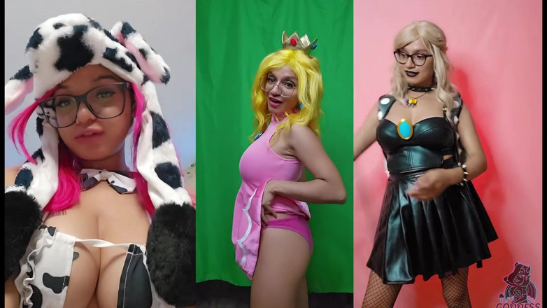 Goddess Rarity: Goddess Rarity Cosplays Sebagai Peach Untuk Berikan Awak Joi