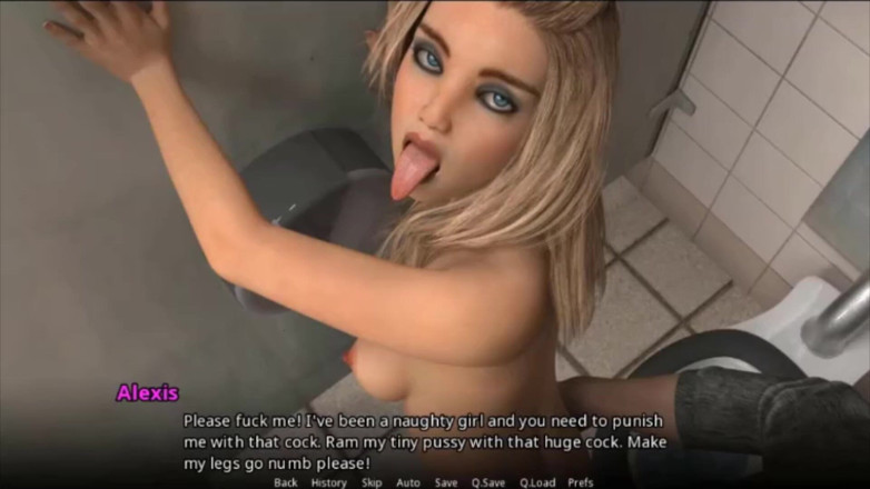 Visual Novels: WVMスター大学パート15 - トイレで口の中でウェイトレスをファック