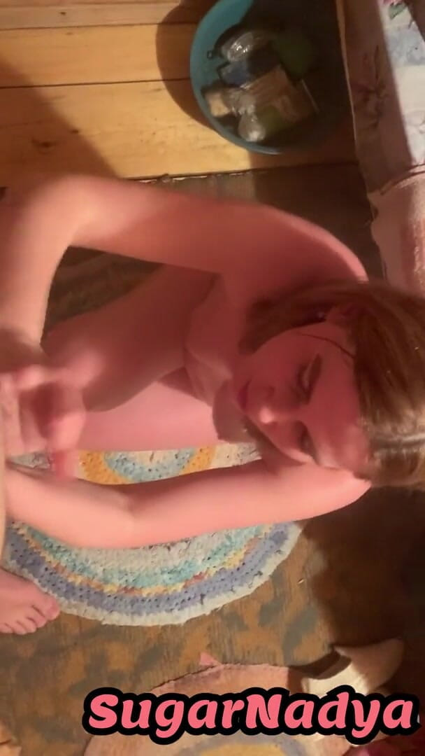 SugarNadya: I had to jerk off his fat dick in sauna