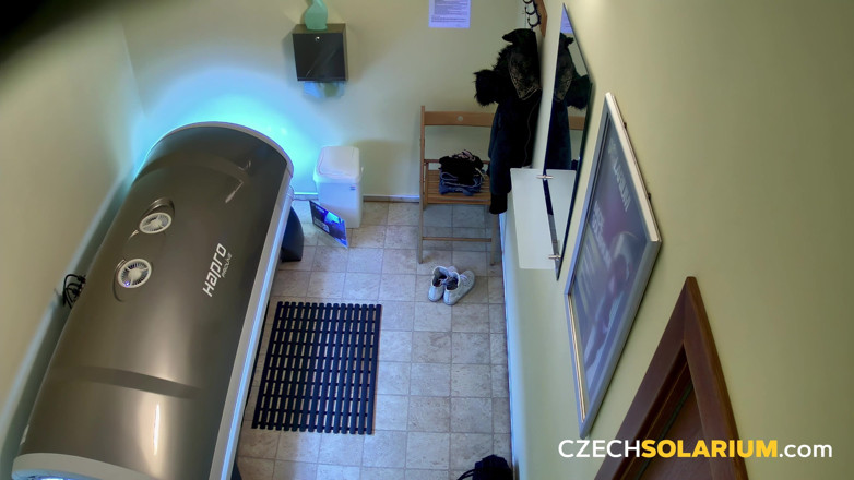 Czech Solarium: Czech Solarium 116: Young Brunette Returns for Another Show