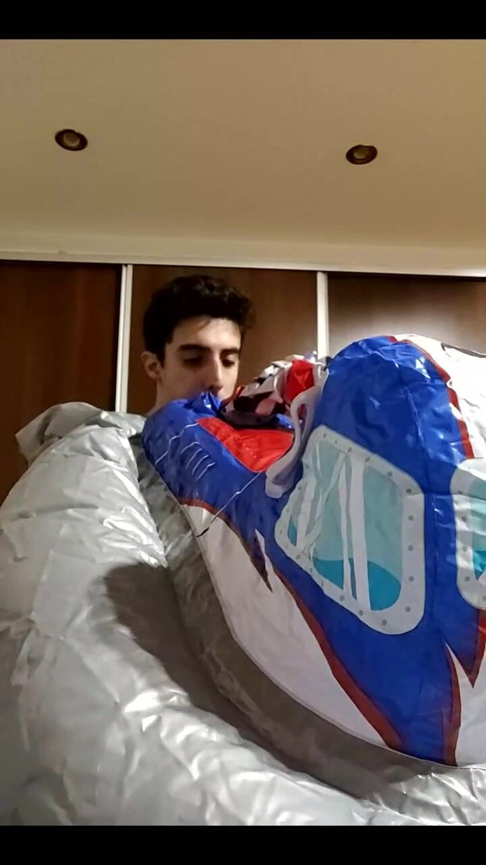 Floatie Boy: Vertical Vid - Blowing up Many Inflatables While Jerking off in...