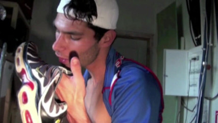 AMATOR PORN MADE IN FRANCE: Sneaker humliation for twink and master fetish boy