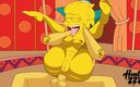 Hentai ZZZ: Кримпай в заднице Лизы на цирковом шоу Krusty