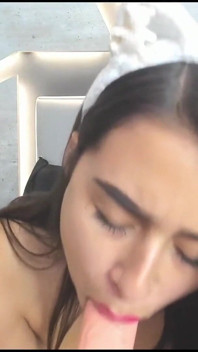 Sexy boquete em um vibrador