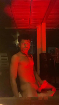 Lean Black Dude Play with His Huge Cock and Show off His Ass