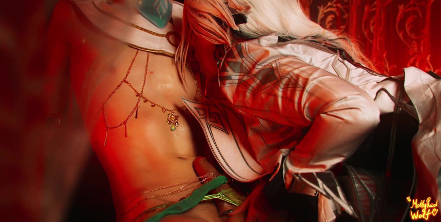 MollyRedWolf: Kesan Genshin. Harlequin Membuat Pengembara Menari Untuknya - Mollyredwolf