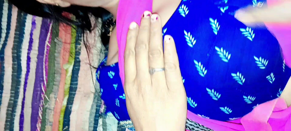 Renudbf: 熱いセックス、ピンクのサリーを着たロマンチックなセックス、熱い義理の妹の大きなおっぱいを楽しみ、