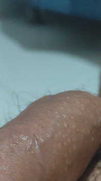 Young Man with a Big Dick Has a Triple Orgasm in the Mirror.