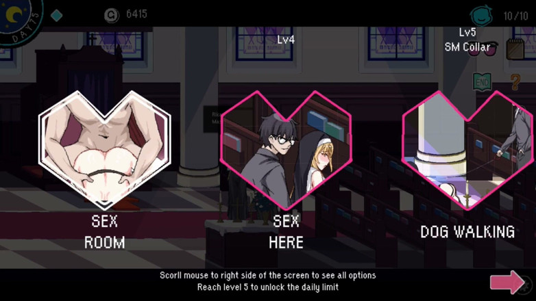 NSFWOtaku: Hentai hra - Church Hentai Sexuální scény (Rika Lewd Nun Hrdinka) - cenzur