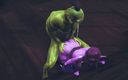 Waifu club 3D: Orc baise un elfe dans le cul