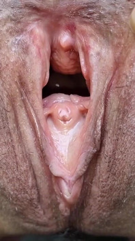Outdoor Naked Spreading and Gaping Pussy