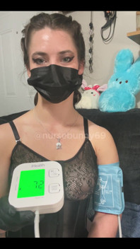 Self Auto Bp Cuff Vibrator Orgasm and Breast Play in Black Lingerie
