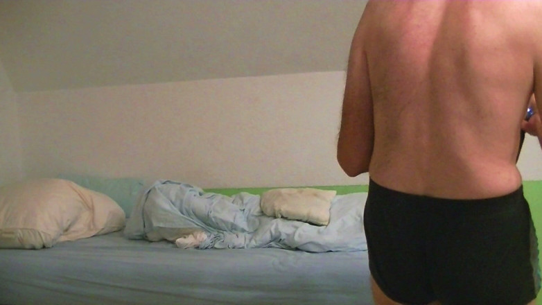 Mark Hannes: Naked Bed Hump Masturbation